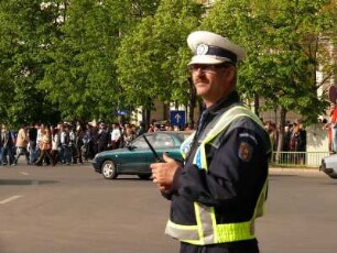 Verkehrspolizist in Bukarest