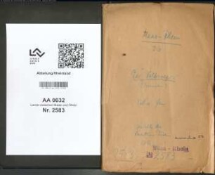 Polizeiberichte des Kantons Düren (Verwalter Müller)