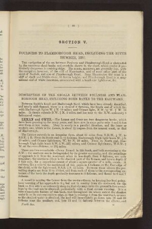 SECTION V. FOULNESS TO FLAMBOROUGH HEAD, INCLUDING THE RIVER HUMBER, ETC.