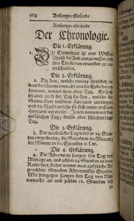 Anfangs-Gründe Der Chronologie.