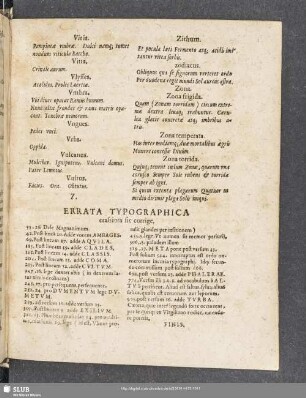 Errata Typographica crassiora sic corrige