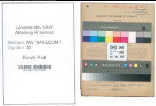 Entnazifizierung Paul Kunze , geb. 13.03.1921 ()