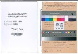 Entnazifizierung Paul Weyer , geb. 14.01.1898 (Schlosser)