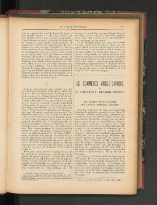 Le Commerce Anglo-Chinois et le Commerce Franco-Chinois.