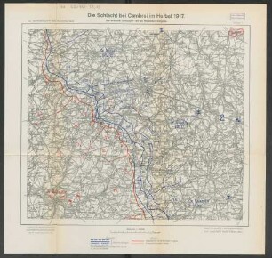 Beilage 11. Die Schlacht bei Cambrai im Herbst 1917. Der britische Tankangriff am 20. November morgens.