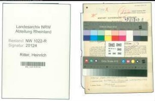 Entnazifizierung Heinrich Ritter , geb. 19.11.1886 (Techniker)