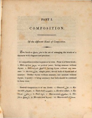 Dissertations on the Rhetoric, Prosody and Rhyme of the Perians