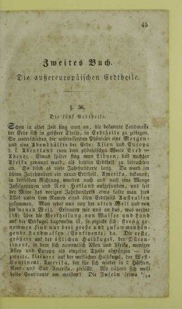Zweites Buch. Die außereuropäischen Erdtheile