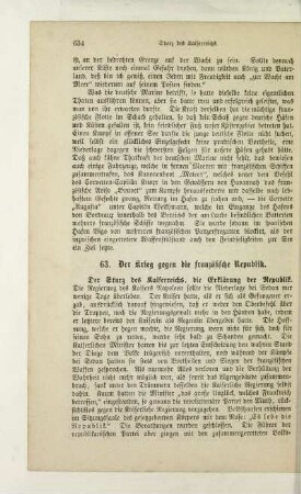 63. Der Krieg gegen die französische Republik