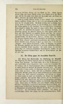 63. Der Krieg gegen die französische Republik