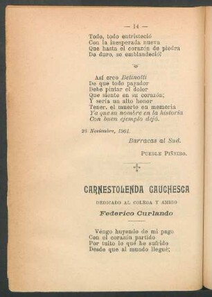 Carnestolenda gauchesca : Dedicado al colega y amigo Federico Curlando
