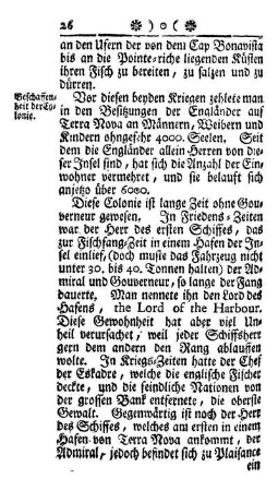 Beschaffenheit der Colonie
