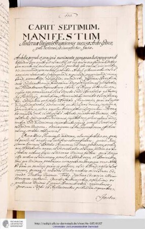Caput septinum manifestum