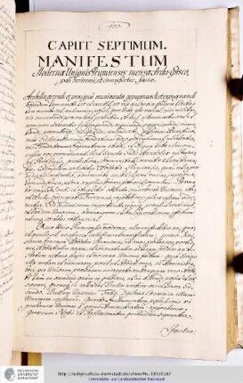 Caput septinum manifestum