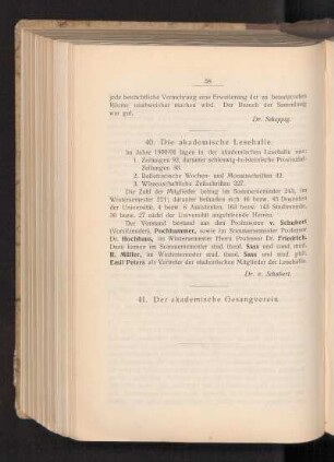 41. Der akademische Gesangverein.