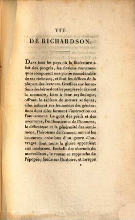 Vie de Samuel Richardson