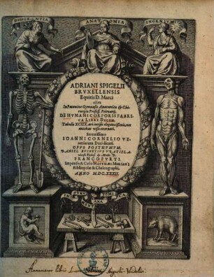 Adriani Spigelii De humani corporis fabrica : libri 10 ; tabulis XCIIX aeri incisis elegantissimis, nec antehac visis exornati