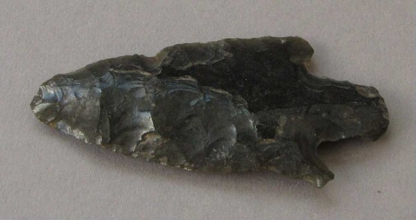 Arrowhead made from obsidian