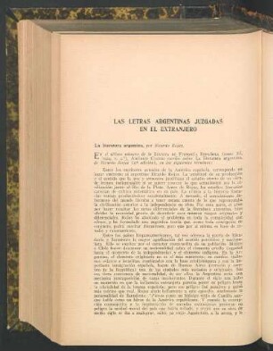 La literatura argentina, por Ricardo Rojas