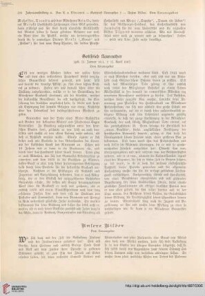 Gottfried Neureuther: geb. 22. Januar 1811 - gest. 12. April 1887