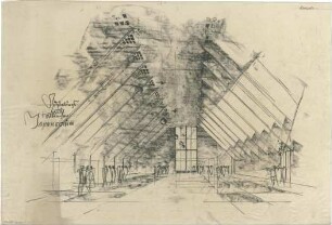 Gsaenger, Gustav; München; Ausstellungshalle - Innenraum (Perspektive)