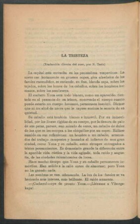 La tristeza