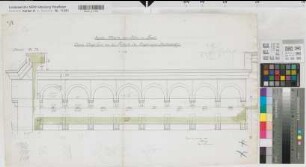 Soest (Soest) Hohnekirche (St. Maria zur Höhe) neuer Bogenfries an der Südseite der Orgelempore 1889 1 : 10 40 x 68 kol. Zeichnung Nöthling, Regierungsbaumeister Staatshochbauamt Soest