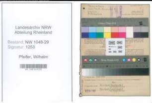 Entnazifizierung Wilhelm Pfeifer , geb. 07.01.1895 (Beamter)