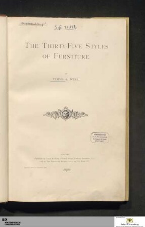 The thirty-five styles of furniture