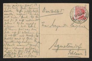 Brief von Hans von Hülsen an Margarete Hauptmann