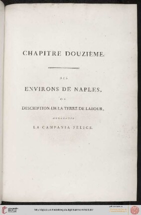 XII: Des environs de Naples