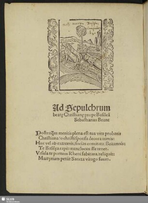Ad Sepulchrum beatae Christianae ...