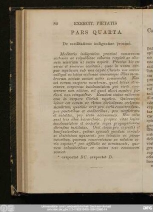Pars Quarta. De meditatione indigentiae proximi.