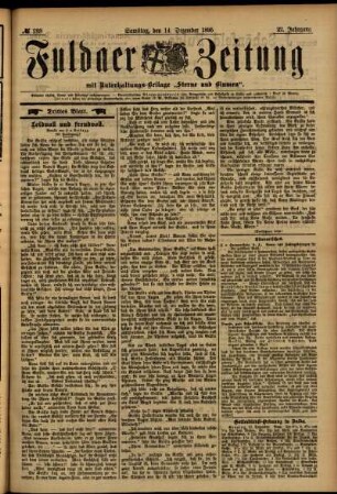 Dritte Ausgabe vom Samstag, den 14. Dezember 1895.