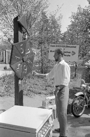 Ermittlung des 3,5 Millionsten Besuchers der Bundesgartenschau.
