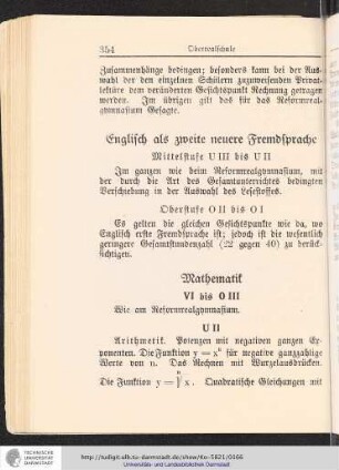 Englisch als zweite neuere Fremdsprache