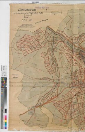 Rudersdorf (Wilnsdorf), Umlegung Rudersdorf, Übersichtskarte Bl. 1