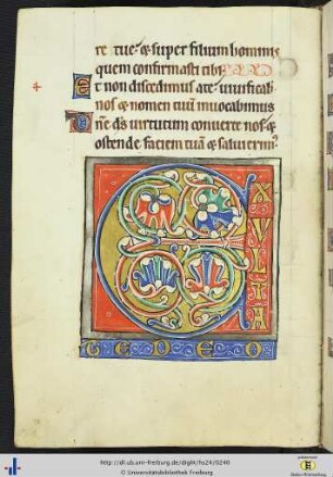 (118v) Prachtinitiale zu Beginn von Psalm 80.