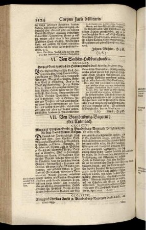 VI. Von Sachsen-Hildburghausen.