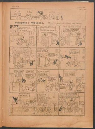 Paragüita y Miquelino. - [Cómic] : Miquelino pretende cobrar una cuenta