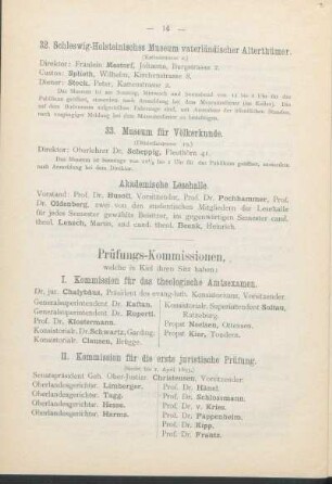 Prüfungs-Kommissionen.