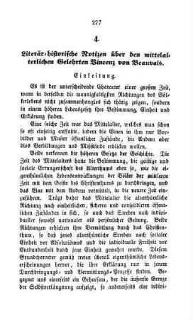 277-368 Literär-historische Notizen über den mittelalterlichen Gelehrten Vincenz von Beauvais