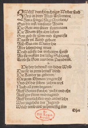ZWölff durchleuchtiger Weiber send || Vns in dem Alten Testament ||