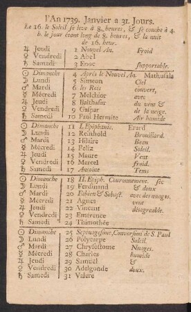 l'an 1739