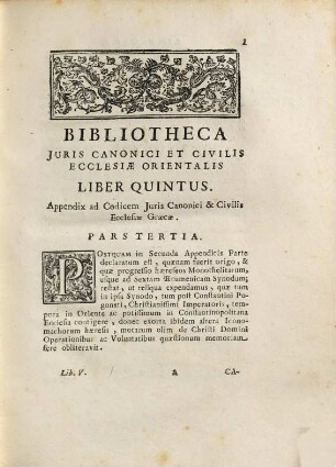 Bibliotheca Iuris Orientalis Canonici Et Civilis, 5. Appendix Ad Codicem Iuris Canonici Et Civilis Ecclesiae Graecae, Pars Tertia