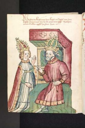 Castelle erzählt Pontianus die Geschichte vom Kaiser Octavianus (Virgilius)