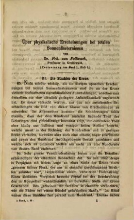 Zeitschrift für populäre Mittheilungen aus dem Gebiete der Astronomie und verwandter Wissenschaften. 2, 2. 1863