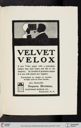 Nepera Division, Eastman Kodak Co. [Velvet Velox Paper]