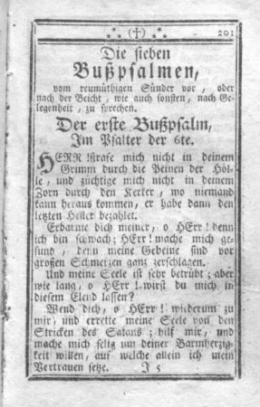 Die sieben Bußpsalmen.
