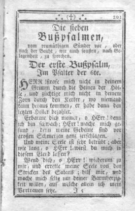 Die sieben Bußpsalmen.